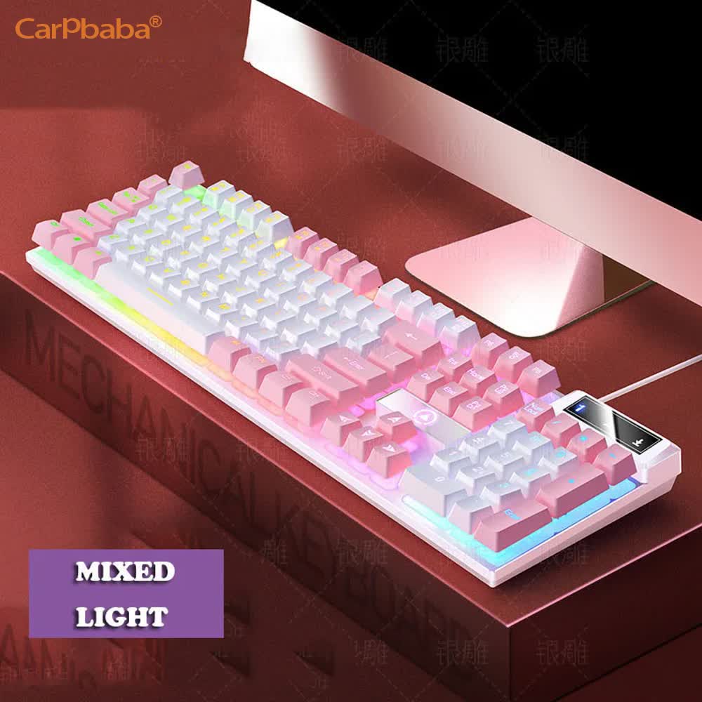 Carpbaba K500 104-Tasten-USB-G – Pc Gaming Pink Bewertung und Preis